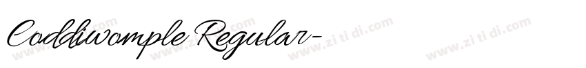 Coddiwomple Regular字体转换 Coddiwomple Regular字体转换